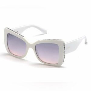 Swarovski White with Gradient Bordeaux Crystal Sunglasses SK0203